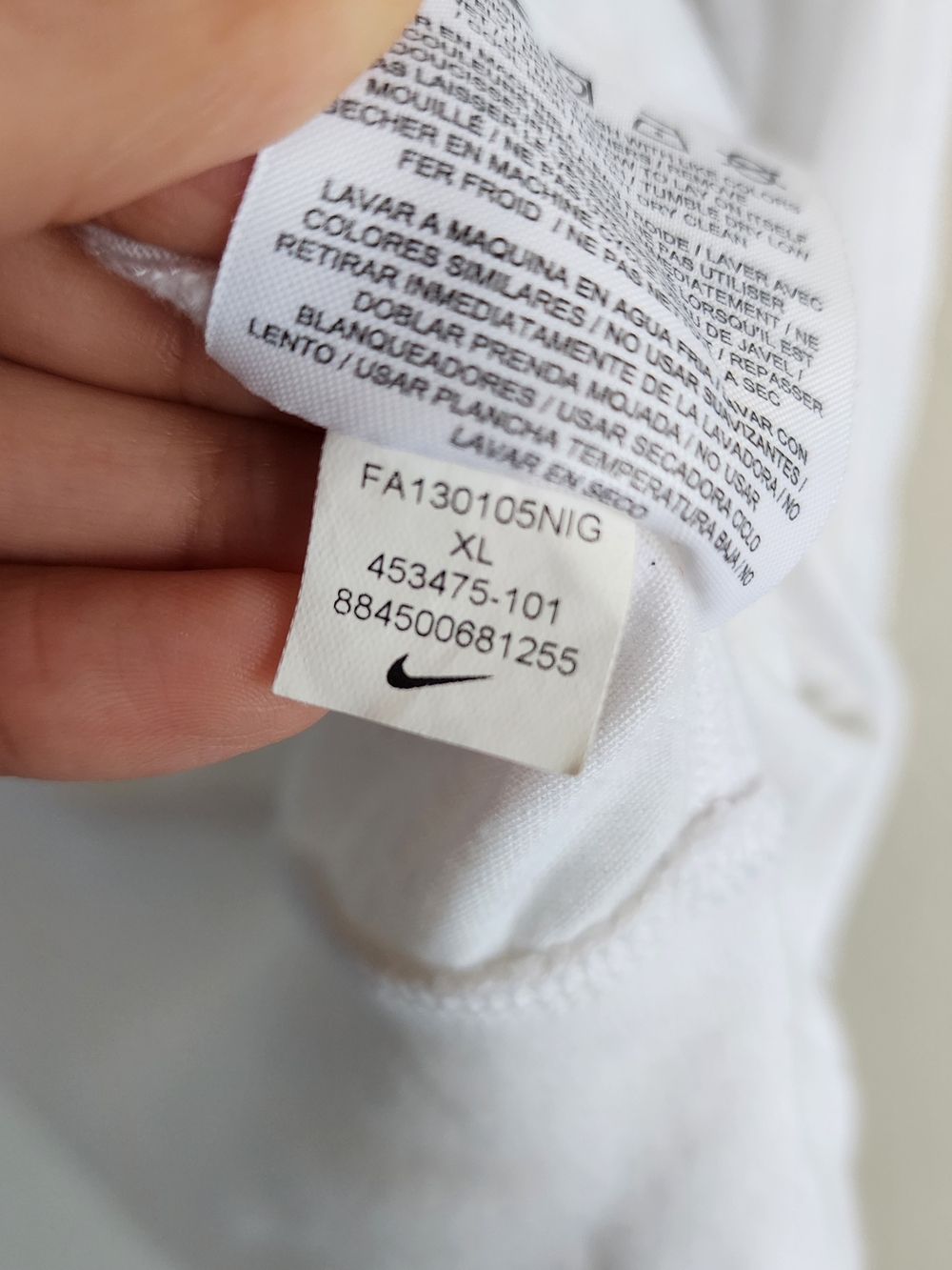 Nike Dri-Fit White Mesh Asymmetrical Pullover Sweatshirt XL - Picture 6 of 8